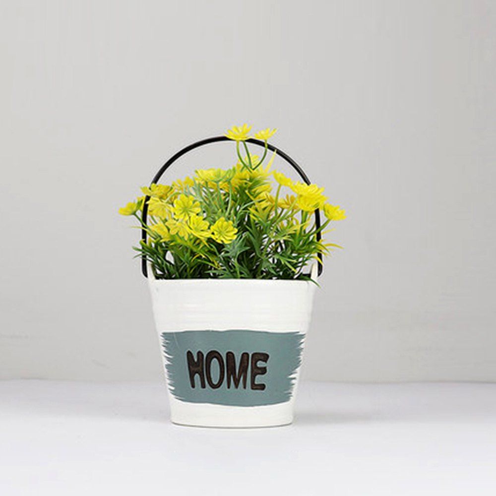 

Home Decoration Ornament Artificial Bucket Chrysanthem Bonsai 1pcs, Yellow
