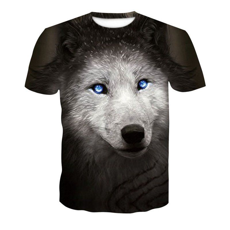 

3D Print Men'S Casual loose Short Sleeve Graphic T-Shirt, Black