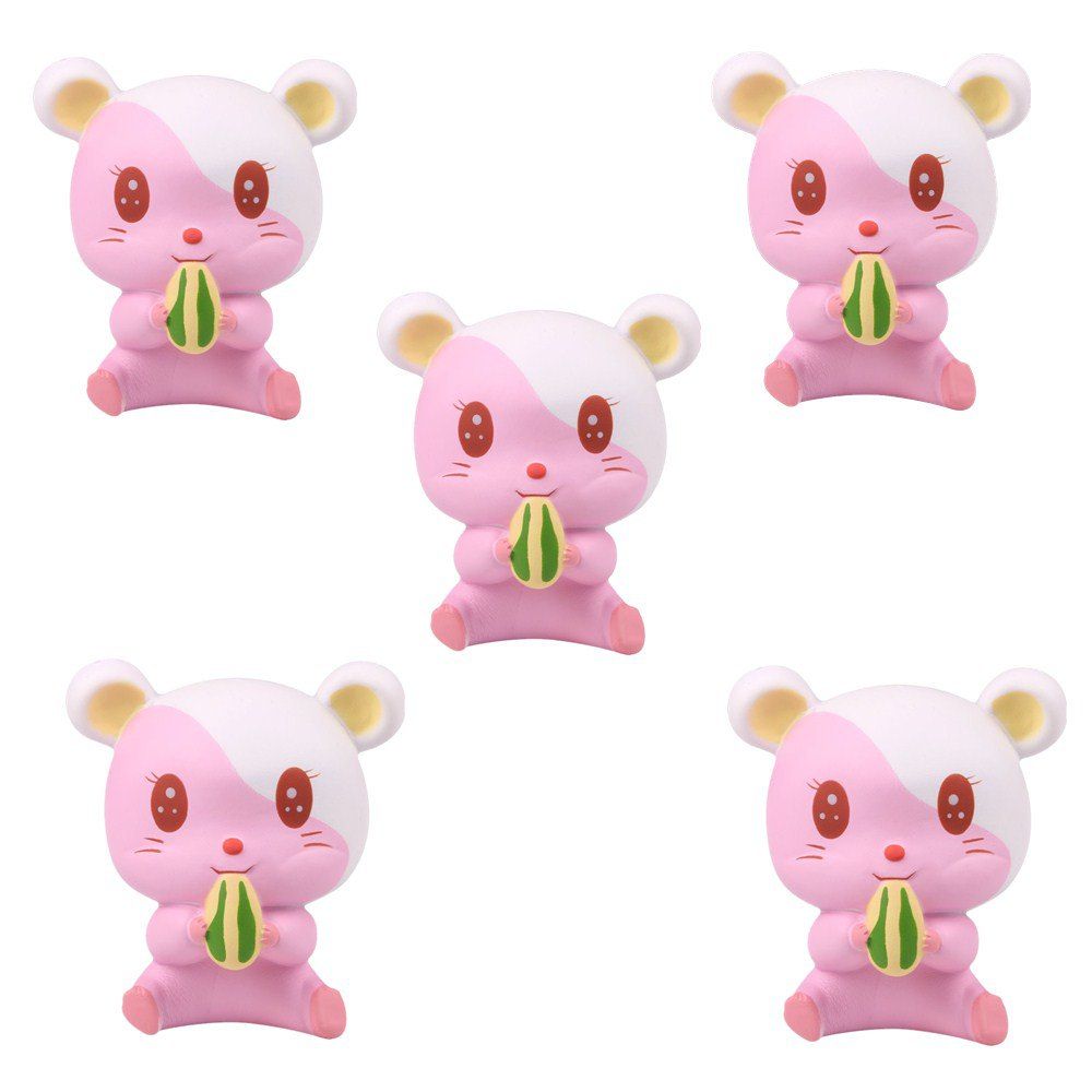 

Slow Rebound Series of Cute Little Hamster Toys Jumbo Squishy 5PCS, Multi-a