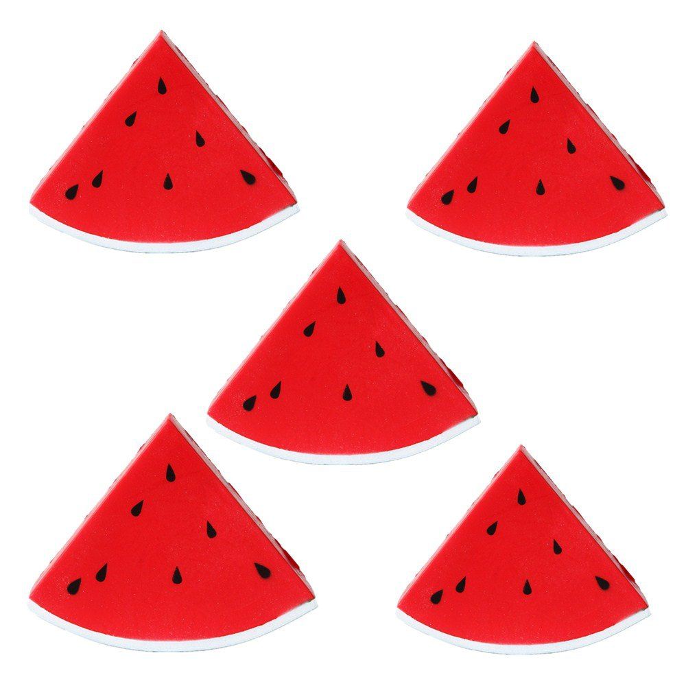 

Slow Rebound Series Lovely Elastic Triangle Watermelon Toy Jumbo Squishy 5PCS, Multi-a