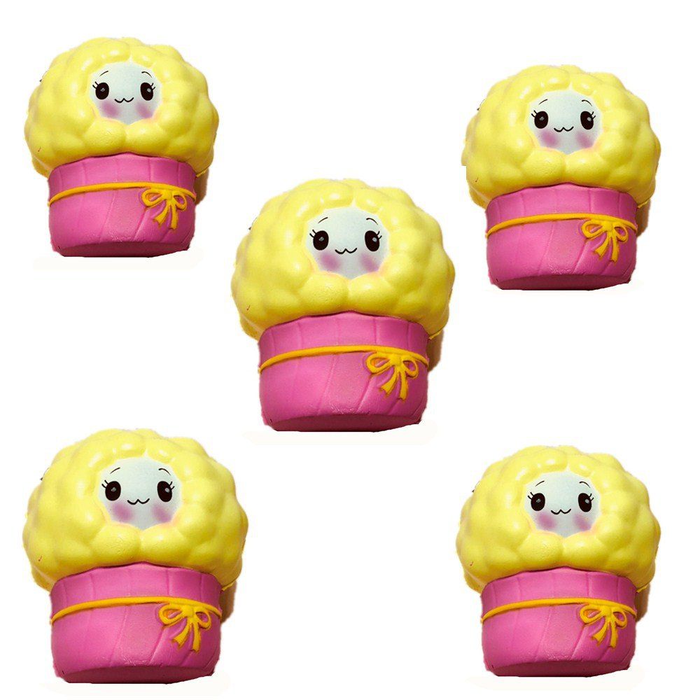 

Slow Rebound Series of Cute Little Elastic Small Sheep Toys Jumbo Squishy 5PCS, Multi-a