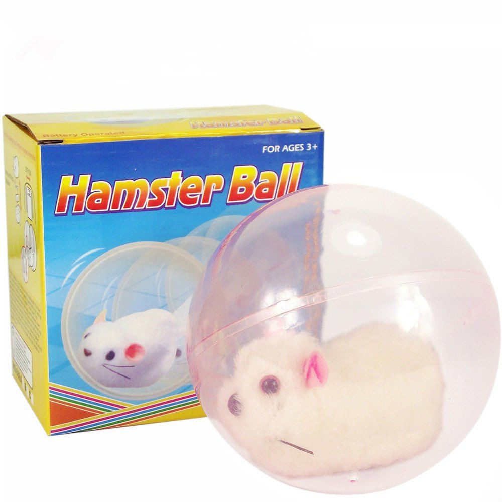 

Rolling Mouse Toy Running Animal Funny Hamster Ball, Pearl