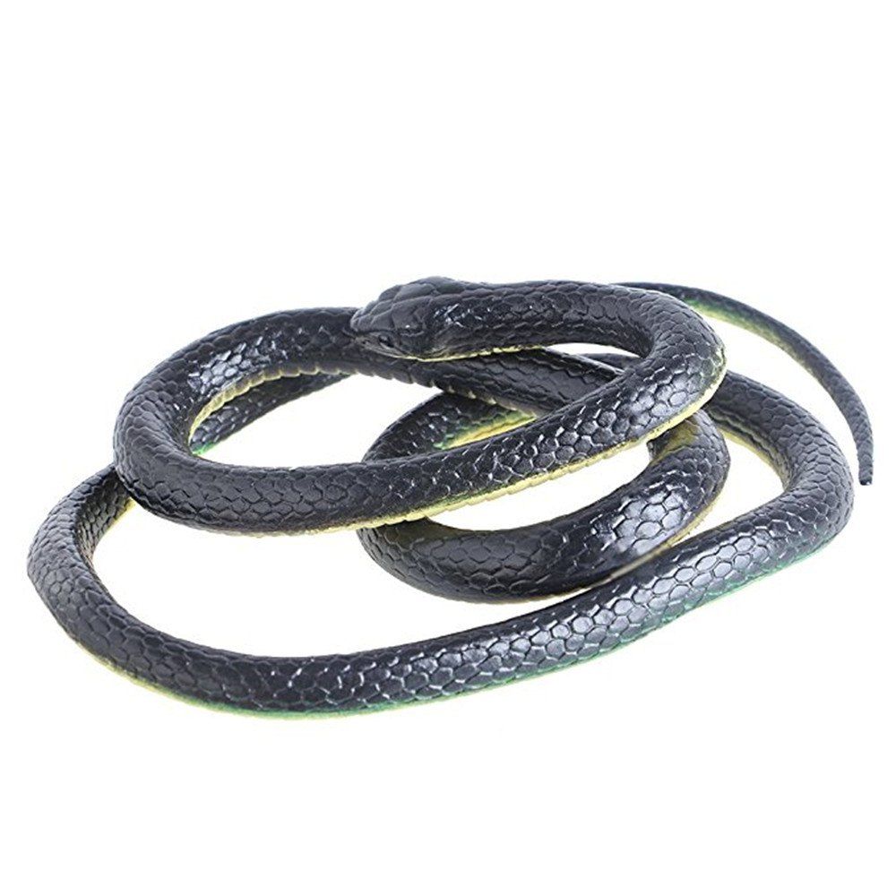 

130cm Realistic Plastic Tricky Toy Snakes Garden Props Joke Prank Halloween, Multi-a