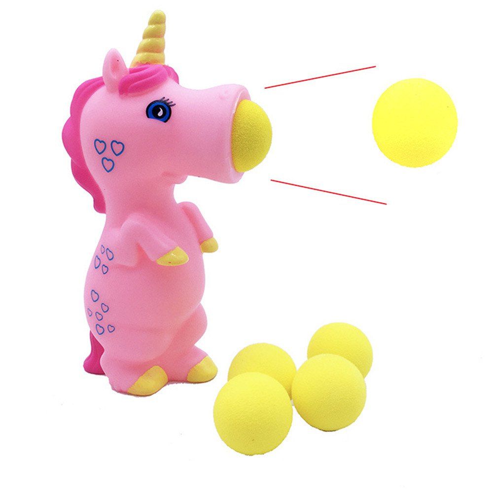 

Unicorn Pieces Wild Animal Popper Squeeze Toys Shooting for Children Kids, Deep pink