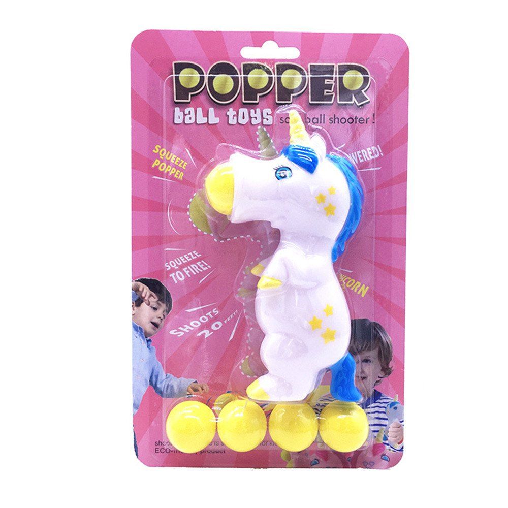 

Unicorn Pieces Wild Animal Popper Squeeze Toys Shooting for Children Kids, White