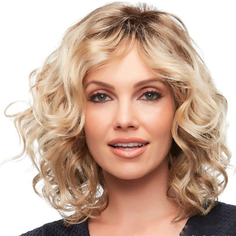 Gradient Ramp Brown Big Curl Wig