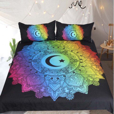 17 Off 2019 Colorful Bedding Star And Moon Duvet Cover Set 3pcs