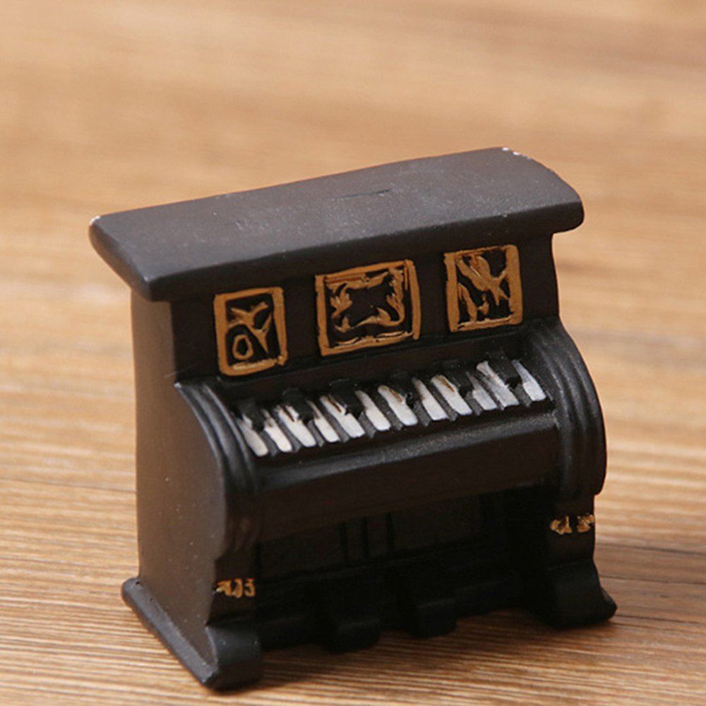

Vintage Creative Living Room Crafts Mini Resin Decoration, Natural black