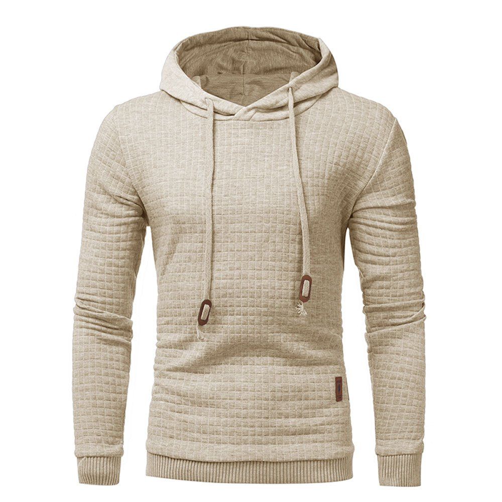 

Autumn Men's Long Sleeved Hoodie, Apricot