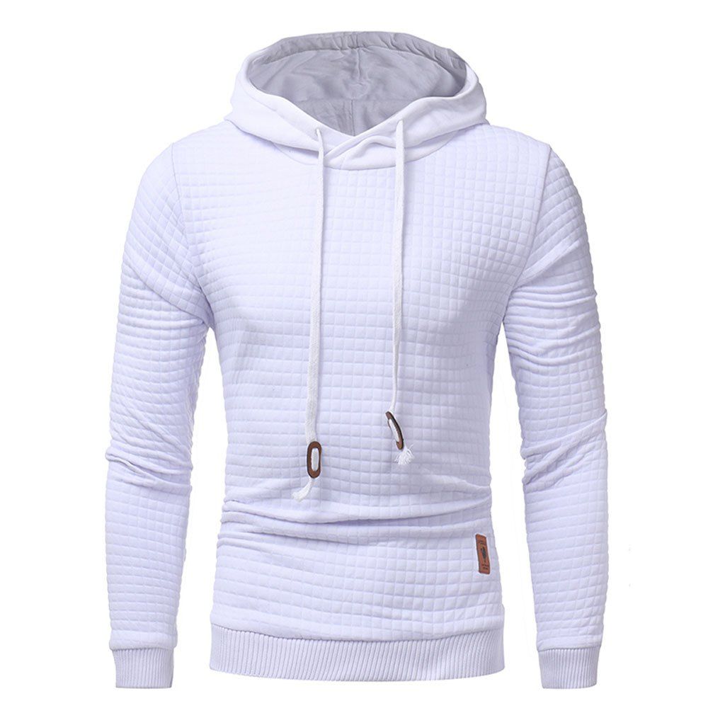 

Autumn Men's Long Sleeved Hoodie, White