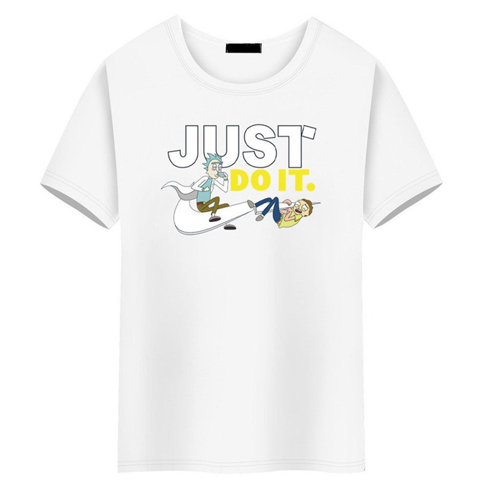 

Men's Cartoon Blouse T-Shirt, White