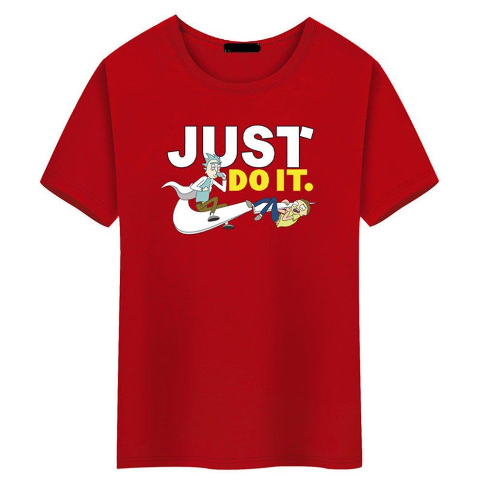 

Men's Cartoon Blouse T-Shirt, Red