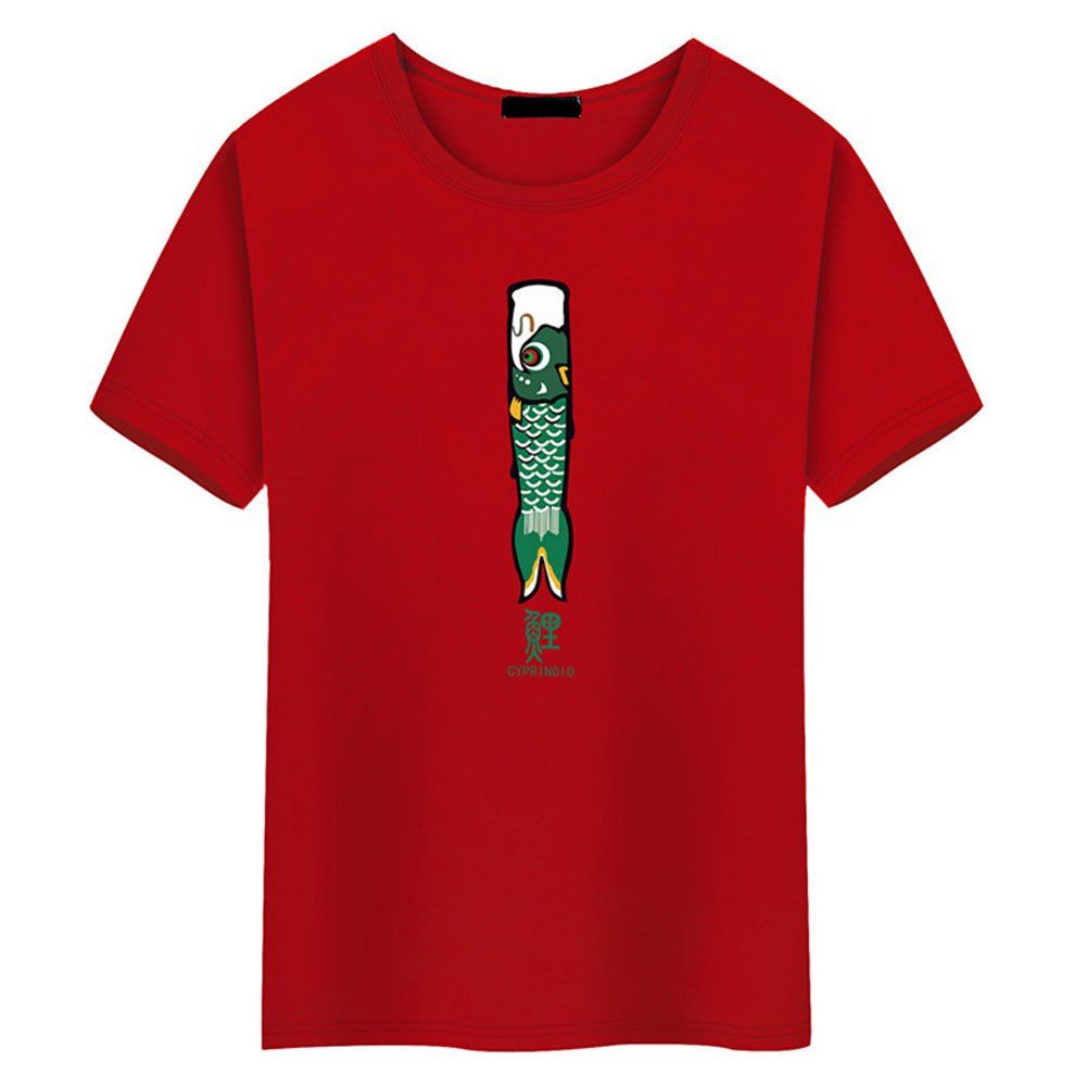 

Mens Pattern Blouse T-shirt, Red