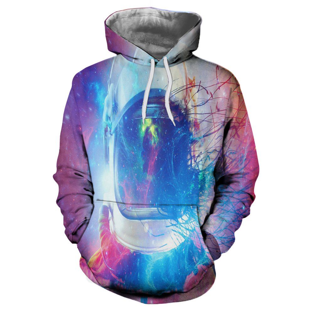

Winter Fashion New 3D Shadow Head Printing Men's Hoodie, Multi