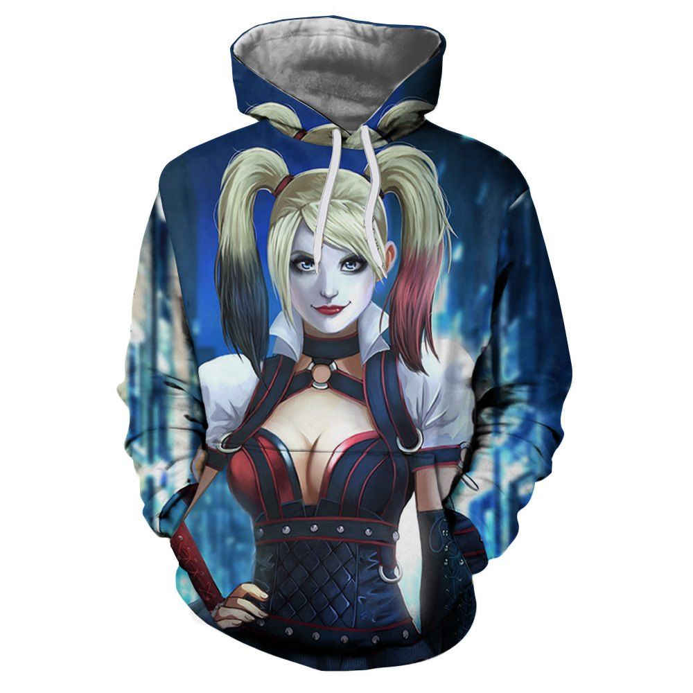 

Winter New Pigtail Girl 3D Print Men's Hoodie, Multi