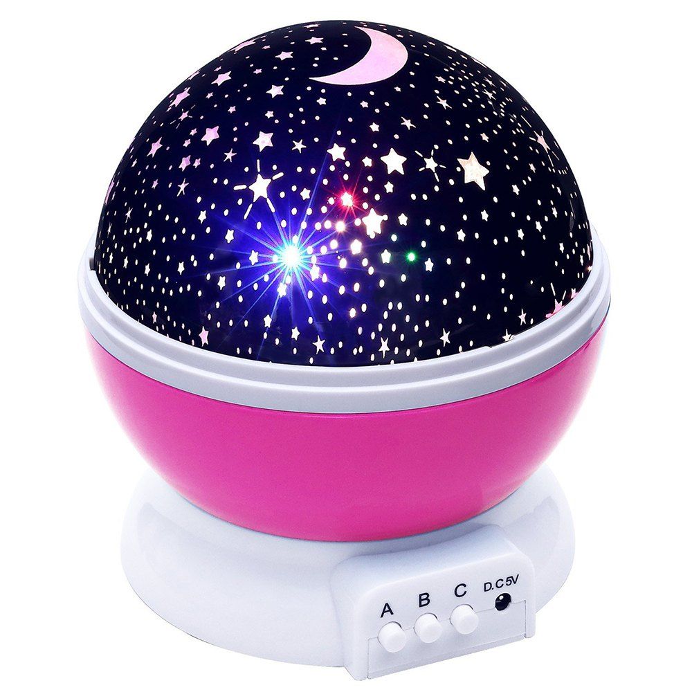 

Starry Sky LED Night Light Projector Moon Lamp Battery USB Kids Gifts, Multi-c