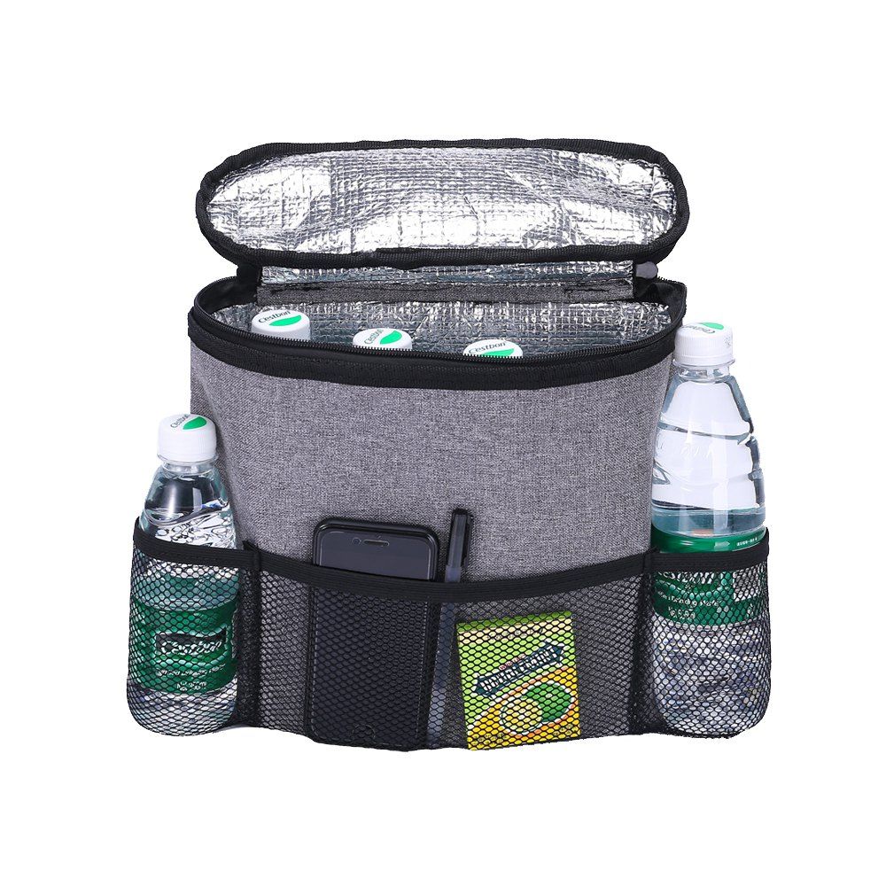 

Large Capacity Car Thermal Insulation Ice Pack Multifunctional Cars Seat Back Bag, Gray