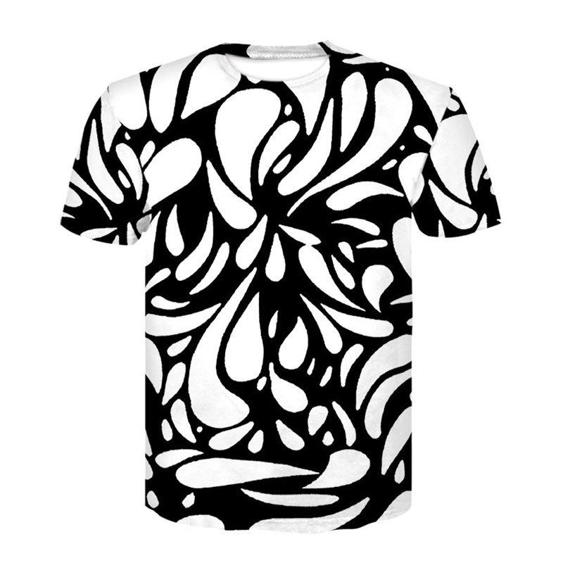 

3D Hollow Out Print Men's Casual Short Sleeve Graphic T-shirt, Multi