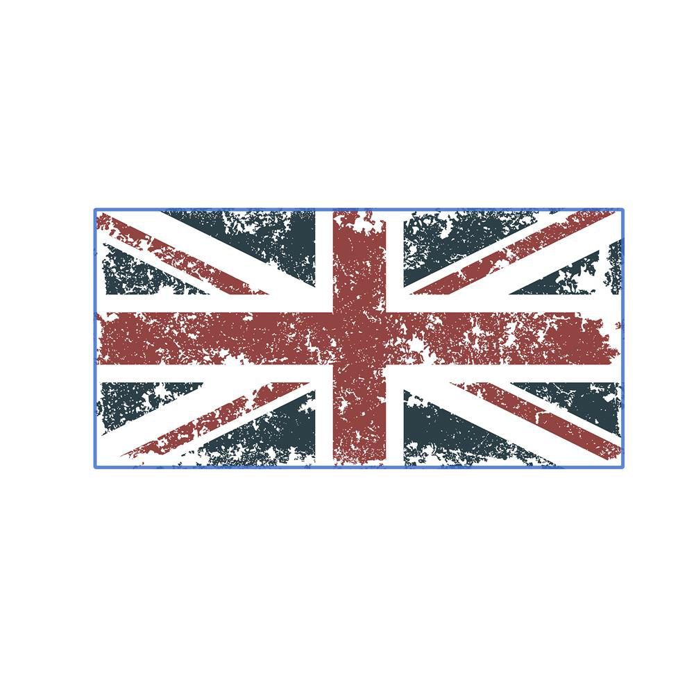 

British Flag Microfiber Digitally Printed Rectangular Beach Towel, Multi-a
