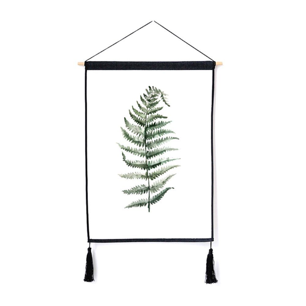 

Fashion Plant Decoration Hanging Cloth Print, Dark sea green