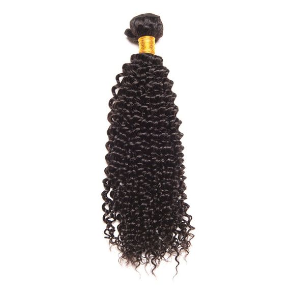 Les prolongements crépus bouclés d'armure de bouclier de cheveux de Vierge de noir brésilien naturel empaquette 1PC - Noir Naturel 18INCH