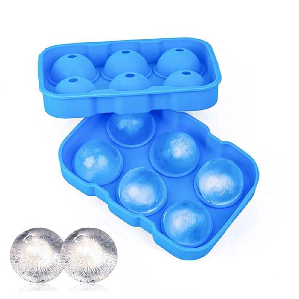 

6 Hole Silicone Ice Hockey Mould, Blue