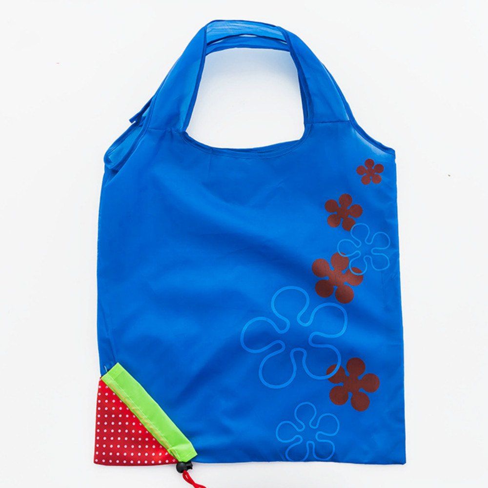 

Creative Environmental Storage Handbag Strawberry Foldable Shopping Bag, Blue