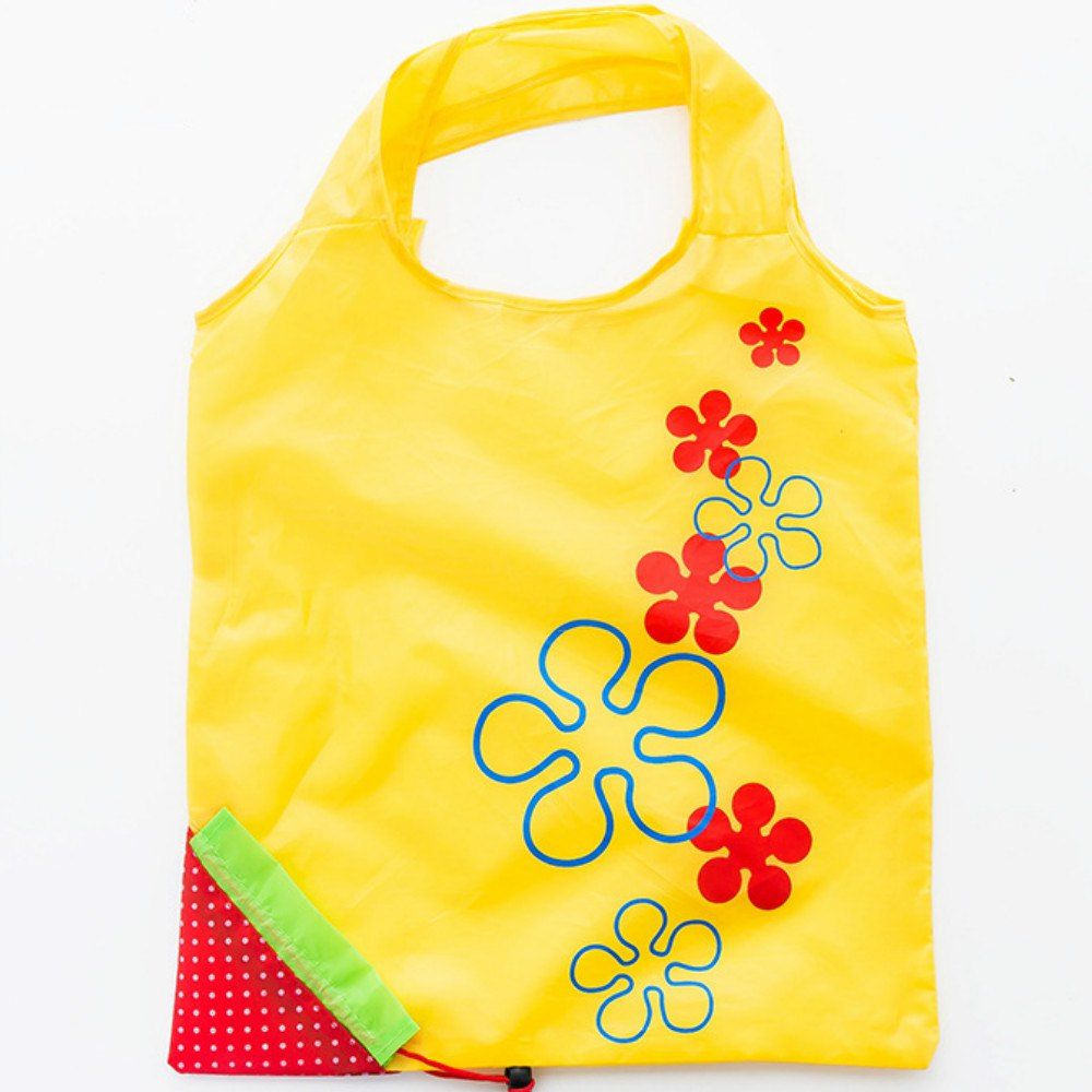 

Creative Environmental Storage Handbag Strawberry Foldable Shopping Bag, Yellow