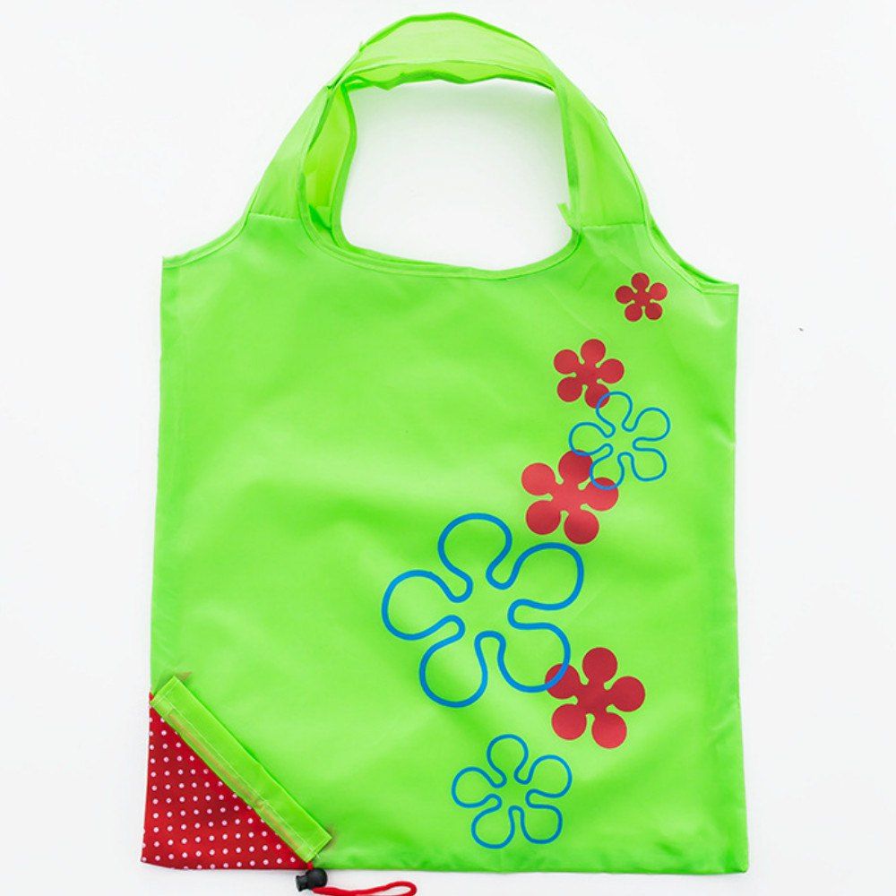 

Creative Environmental Storage Handbag Strawberry Foldable Shopping Bag, Green