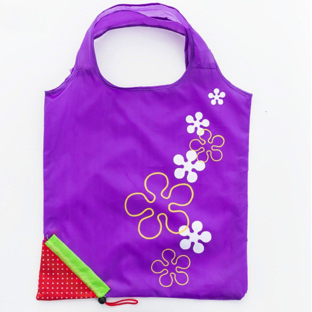 

Creative Environmental Storage Handbag Strawberry Foldable Shopping Bag, Purple