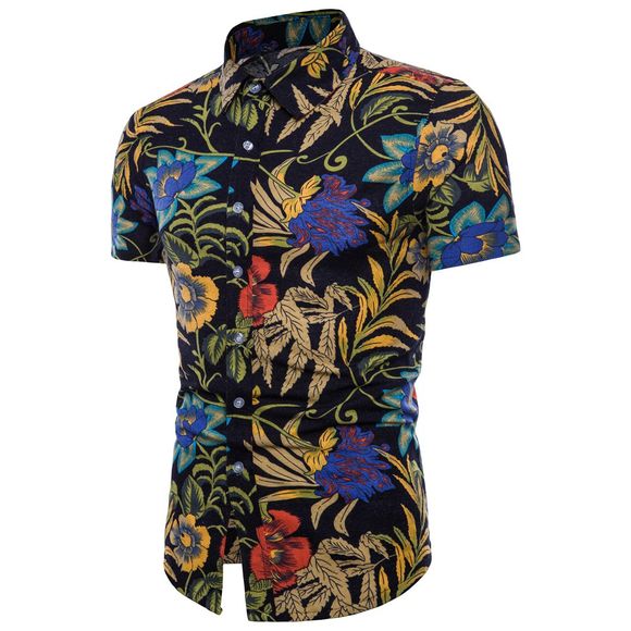 Chemises imprimées à manches courtes pour hommes - multicolor G 4XL