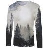 2018 New Leisure Forest 3D Imprimer T-shirt long - multicolor XL
