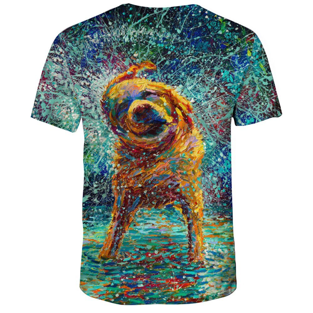 

2018 Summer New Gothic Novelty 3D Print Short T-Shirt, Multi