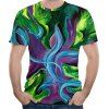 2018 été nouveau mode décontracté impression 3D T-shirt court - multicolor 6XL