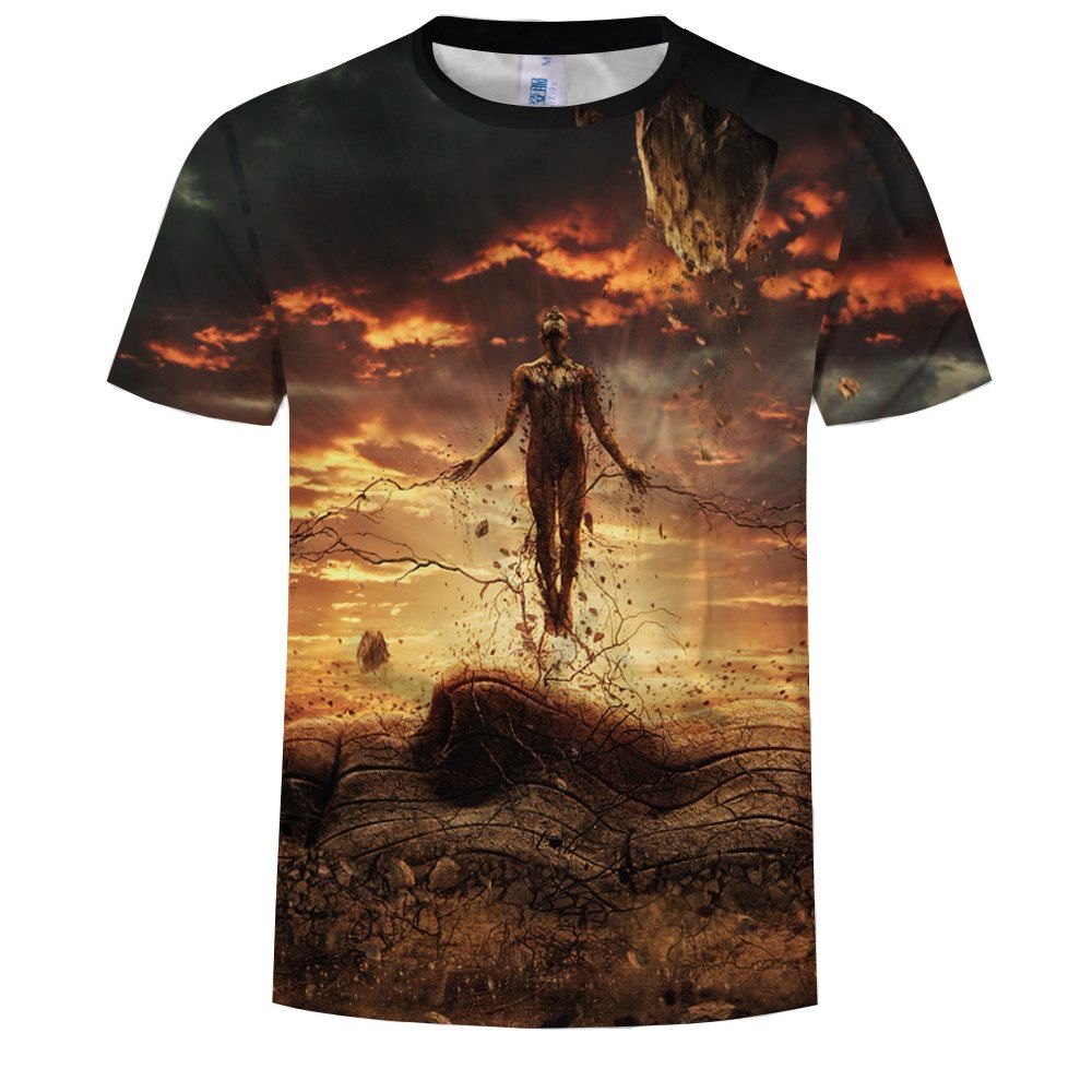 

Summer Leisure Dream 3D Print Short T-Shirt, Multi