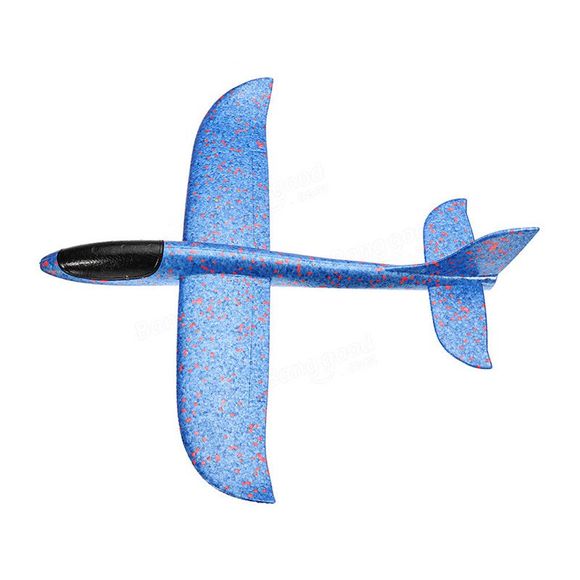 Jouet d'avion de modèle de rotation de la main de couleur de planeur de jet de mousse de main-jetant - Bleu Dodger 