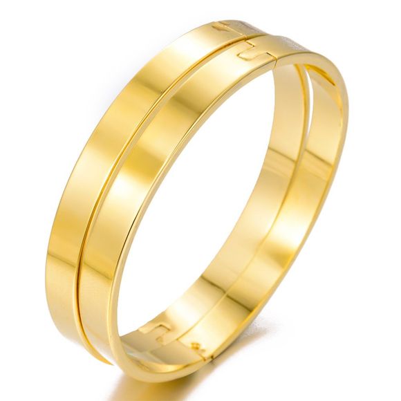 2pcs bracelet pour les femmes bijoux or couleur cadeau - Jaune 