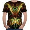2018 New Flame Fashion Casual Impression 3D T-shirt court - multicolor 6XL