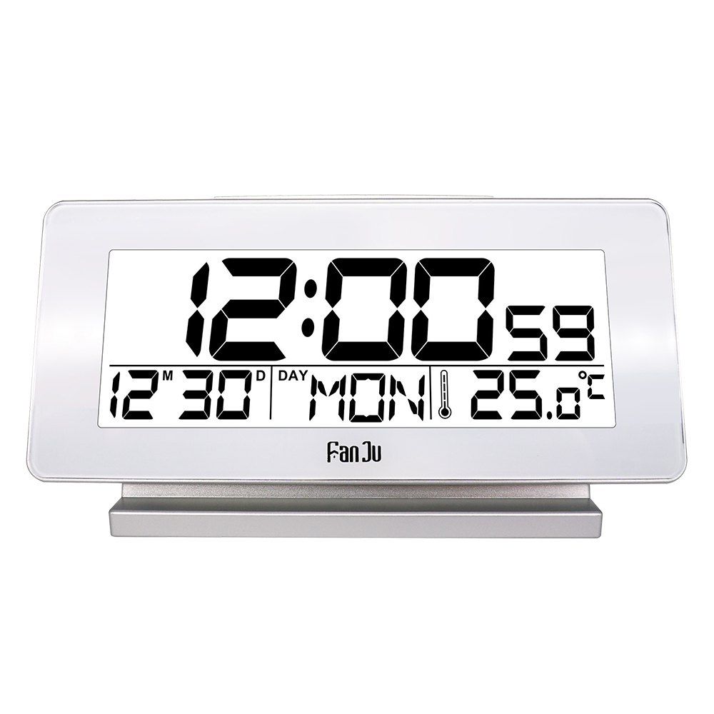 

FanJu FJ3523 Digital Alarm Clock LED Electronic Alarm and temperature, White