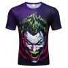 T-shirt lâche 3D à manches courtes imprimé clown 3D pour hommes - multicolor D 4XL