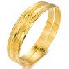 2pcs bracelet en or pour les femmes bracelet bijoux - Jaune 