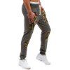 Men Casual Camo Active Zipper Pocket Pantalons de survêtement - Gris Foncé XL