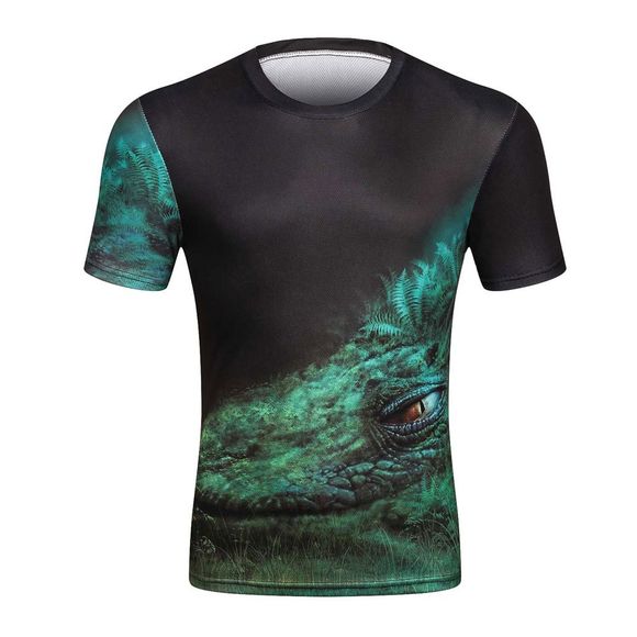 T-shirt à manches courtes 3D Eye Digital pour hommes, été - multicolor 3XL