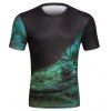 T-shirt à manches courtes 3D Eye Digital pour hommes, été - multicolor 4XL