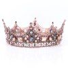 TUANMING Vintage Or Cristal Brillant Prinses Tiara Kroon Voor Mariage Vrouwen Bri - Brun 