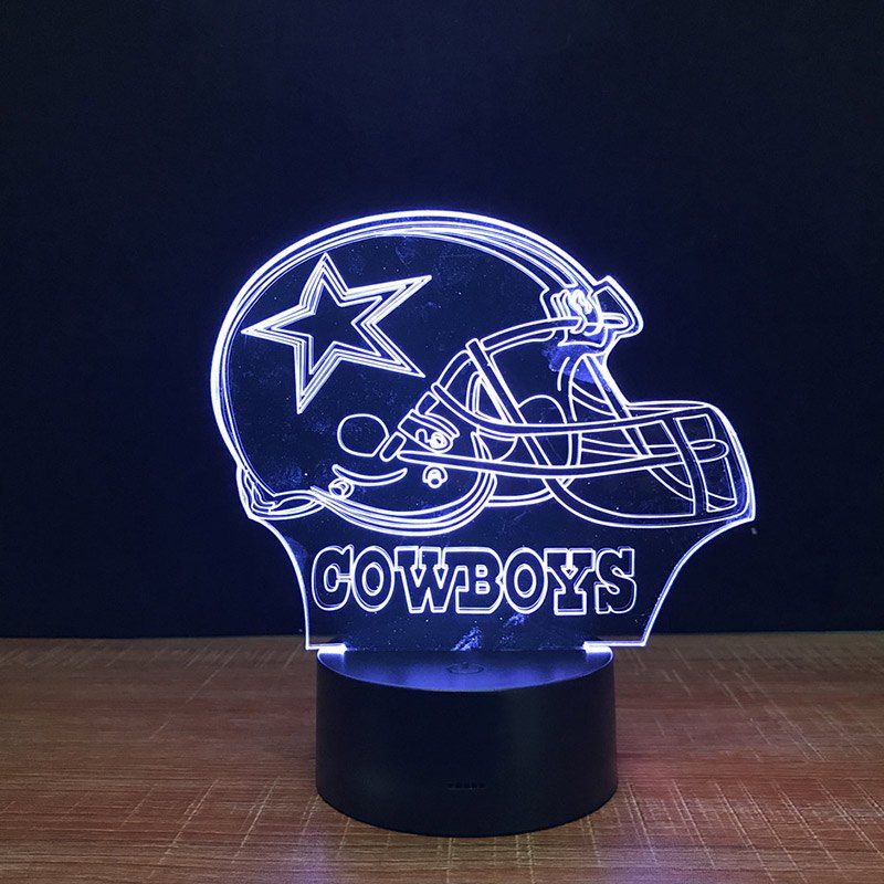 

3D Cowboys Touch Colors Changing LED Night Light, Black