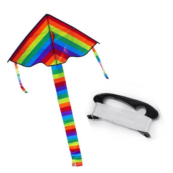 Cerfs-volants de cerfs-volants en nylon coloré de queue longue de cerfs-volants d'arc-en-ciel - multicolor 