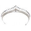 Accessoires de mariée Silver Zircon Crown - Blanc 4 X 23CM
