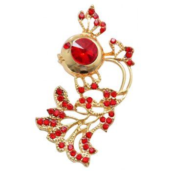 QPODGQ Broche Gros Broches De Poisson Rouge pour Les Femmes en M/étal Strass Poisson Poissons Animal Broches Broches Cadeaux De Maman