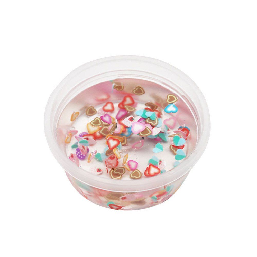 

DIY Fruit Slices Mixed Soft Clay Supplies Crystal Mud for Kid Stress Relief Toy, Transparent